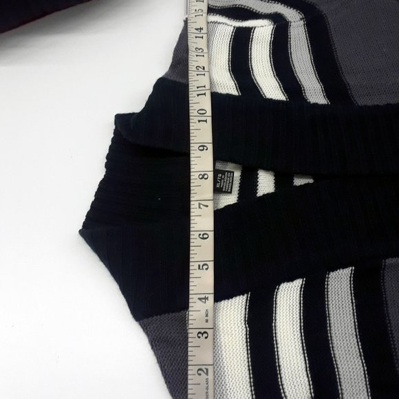 New Ladies Open front Stripes Sweater Cardigan With Pocket - Picture 8 of 9